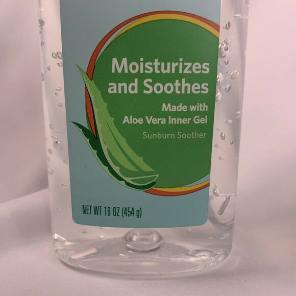 New 100% Pure Aloe Vera Gel Clear 16oz Compare Banana Boat Soothing After Sun - Picture 10 of 12